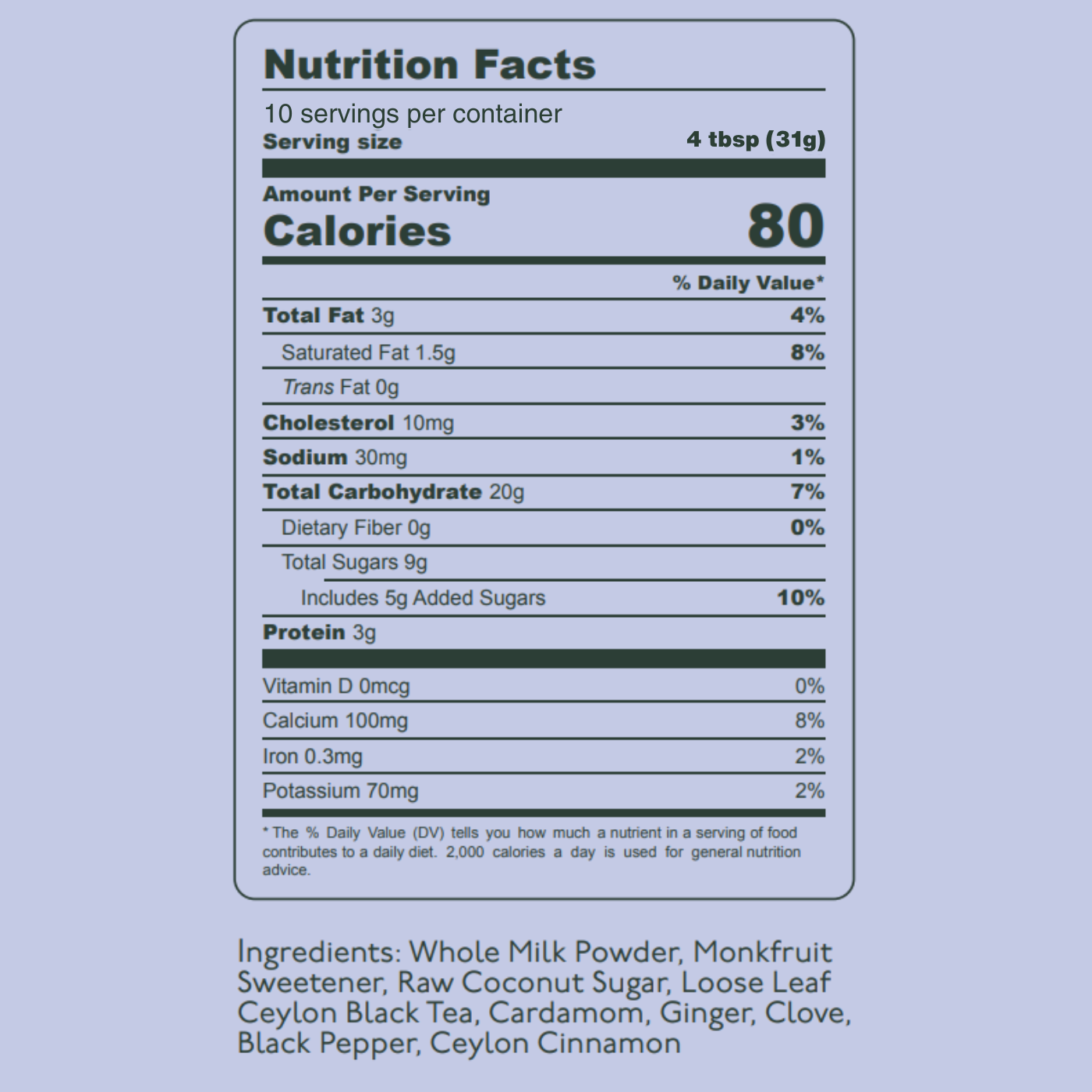 Masala Chai Latte (10-Servings)