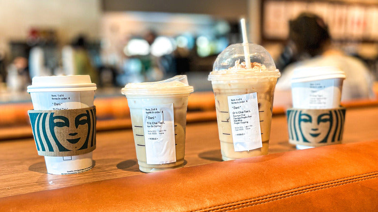 starbucks chai in the store: hot and cold